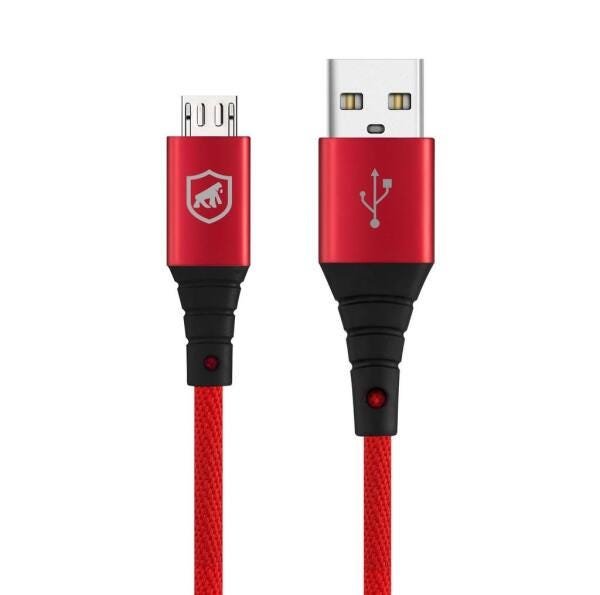 Cabo Tech Proof Vermelho Micro USB V8 (1,2m) - Gorila Shield - 1