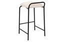 Ver imagem 2 de Banqueta Industrial Linx Média com Assento Estofado:linho Off White