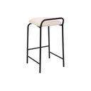 Ver imagem 2 de Banqueta Industrial Linx Média com Assento Estofado:linho Off White