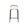 Banqueta Industrial Linx Média com Assento Estofado:linho Off White - 3