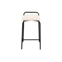 Ver imagem 3 de Banqueta Industrial Linx Média com Assento Estofado:linho Off White