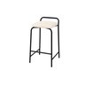 Banqueta Industrial Linx Média com Assento Estofado:linho Off White - 1