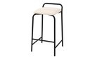 Ver imagem 1 de Banqueta Industrial Linx Média com Assento Estofado:linho Off White