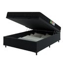 Ver imagem 7 de Cama Box Com Baú Casal Colchão Espuma 138x188x50cm Polar Branco / Preto