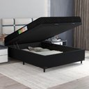 Ver imagem 6 de Cama Box Com Baú Casal Colchão Espuma 138x188x50cm Polar Branco / Preto