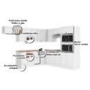 Ver imagem 4 de Cozinha 10 Peças com Torre Quente Unna Branco – Poliman