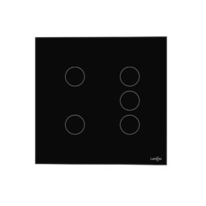 Interruptor Touch 5 Teclas Caixa 4X4 Preto