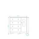 Ver imagem 2 de Comoda Infantil 1 Porta 4 Gavetas Tedy - Moveis Peroba Amendoa/branco