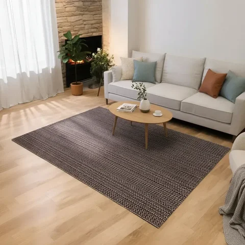 Tapete Sala Quarto Lavavel Luxo Antiderrapante 140x200 Marrom Cipó