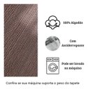 Ver imagem 6 de Tapete Sala Quarto Lavavel Luxo Antiderrapante 140x200 Marrom Cipó