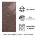 Ver imagem 6 de Tapete Sala Quarto Lavavel Luxo Antiderrapante 140x200 Marrom Cipó