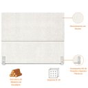 Ver imagem 2 de Cabeceira Refinada Cama Box Casal King 195 Cm Estofada Revestida em Bouclé Elegante