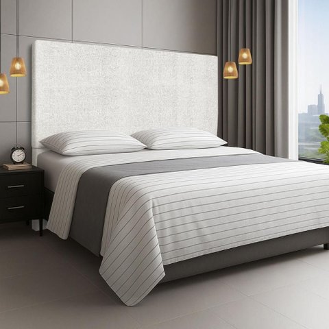 Cabeceira Refinada Cama Box Casal King 195 Cm Estofada Revestida em Bouclé Elegante