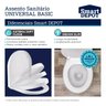 Assento Sanitario Pp Universal Basic Branco Soft Close Smart Depot - 4