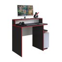 Ver imagem 3 de Mesa Gamer Escrivaninha 1m Preto e Vermelho Power MG1000 - Art In Móveis