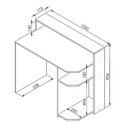 Ver imagem 4 de Mesa Gamer Escrivaninha 1m Preto e Vermelho Power MG1000 - Art In Móveis