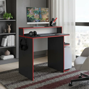 Ver imagem 2 de Mesa Gamer Escrivaninha 1m Preto e Vermelho Power MG1000 - Art In Móveis