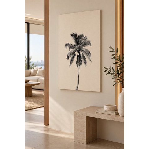 Quadro Palmeira Tropical Minimalista 40x60