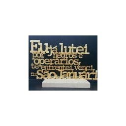 Frase decorativa Vasco em MDF cru recortado a laser com base para ficar em pé - 2