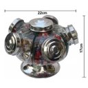 Ver imagem 4 de Baleiro Giratório de Vidro Alumínio 22cm 5 Gomos 1250 Ml