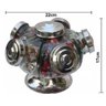 Baleiro Giratório de Vidro Alumínio 22cm 5 Gomos 1250 Ml - 4