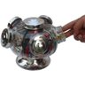 Baleiro Giratório de Vidro Alumínio 22cm 5 Gomos 1250 Ml - 5