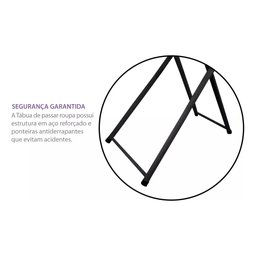 Tábua Mesa de Passar Roupa com Porta Ferro Retrátil Plus D - 3