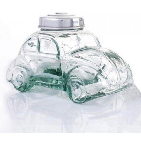 Baleiro Fusca Pote Vidro Cristal Presente