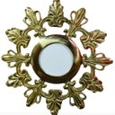 Ver imagem 3 de Ostensório Bronze Dourado Peça Sacra Eucarística Hóstia