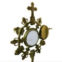 Ver imagem 2 de Ostensório Bronze Dourado Peça Sacra Eucarística Hóstia