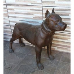 CACHORRO PITBULL 01UN FERRO FUNDIDO DECORAÇÃO PRONTO ARTES - 5