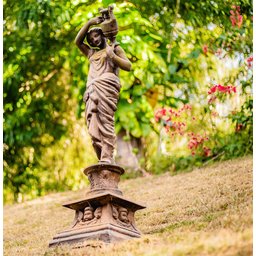 ESCULTURA DEUSA JARDIM FERRO FUNDIDO PRONTO ARTES - 3