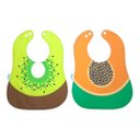 Ver imagem 1 de Kit Babadores Bebê Frutas 2 Pçs Kiwi / Mamão - Lilifish