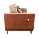 Ver imagem 4 de Sofá Cama Pala 203cm Reclinável Courino Marrom | Linho Bege - Sallar Home