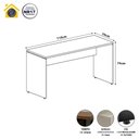 Ver imagem 2 de Mesa Escrivaninha Escritório 110cm X 70cm Pés Painel F5 Cor:cinza