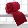 Manta Microfibra Camesa Solteiro Vermelho Escuro - 1