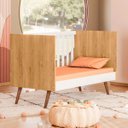 Ver imagem 2 de Berço Infantil Mini Cama Mdp/mdf Magia Freijó/branco Acetinado