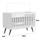Ver imagem 5 de Berço Infantil Mini Cama Mdp/mdf Magia Freijó/branco Acetinado
