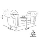 Ver imagem 6 de Recamier com Baú Grécia Namoradeira Calçadeira Suede Bege