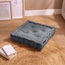 Ver imagem 2 de Almofada Futton Turco com Botão Veludo 55x55cm Cinza