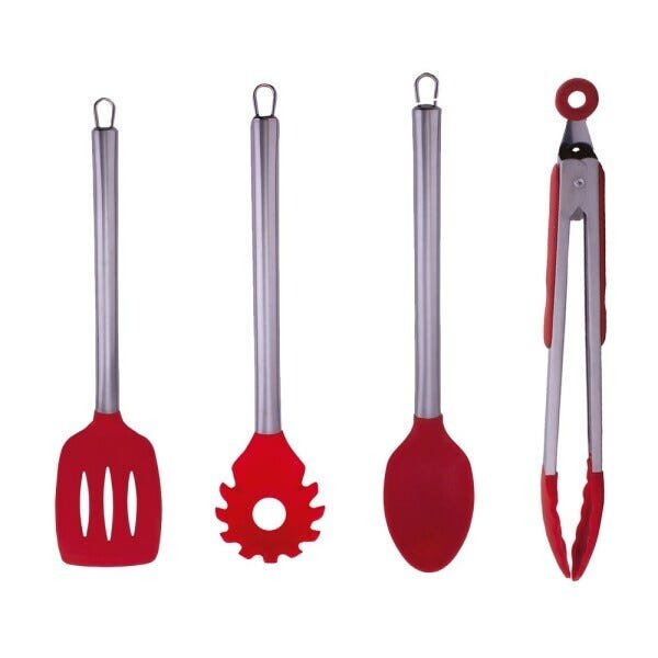 Kit Silicone Colher, Colher para Espaguete, Espátula e Pegador