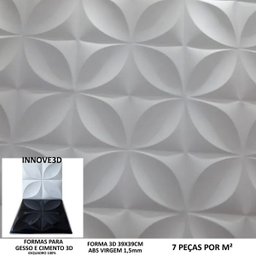 Forma 3D Molde Gesso 3D Floral Petala 39x39cm Abs 1,5mm - 1