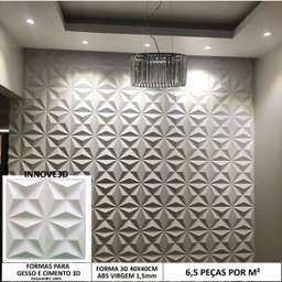 Forma Gesso 3d 4 Estrelas 40x40cm Abs 1,5mm Gesso ou Cimento 3d - 2