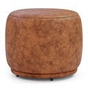 Ver imagem 6 de Poltrona Decorativa com Puff Orgânico Molly Couríssimo Caramelo - Desk Design