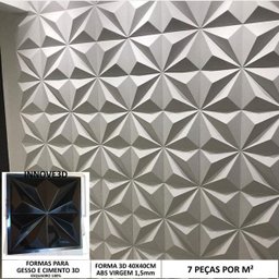 Forma 3d Gesso Cristais 40x40cm Abs 1,5mm Molde para Gesso/cimento 3d - 1