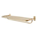 Ver imagem 1 de Toalheiro de Banho Banheiro Hotelaria Triplo 63,1cm Tessalia em Aço Inox Dourado Brilhante Stainless