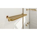 Ver imagem 5 de Toalheiro de Banho Banheiro Hotelaria Triplo 63,1cm Tessalia em Aço Inox Dourado Brilhante Stainless