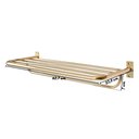 Ver imagem 7 de Toalheiro de Banho Banheiro Hotelaria Triplo 63,1cm Tessalia em Aço Inox Dourado Brilhante Stainless