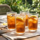 Ver imagem 3 de Conjunto 6 Copos Vidro Canelado 420ml Transparente Drink Whisky Gin Agua Suco