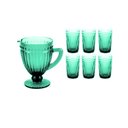 Ver imagem 1 de Kit 1 Jarra e 6 Cps Madalozzo Barroca Azul Tiffany Kjc-01-11